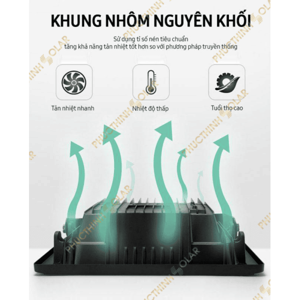 Đèn pha năng lượng mặt trời 100W JinDian JD-8800L