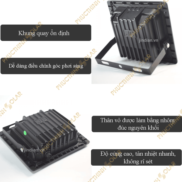 Đèn pha năng lượng mặt trời 300W JinDian JD-8300L